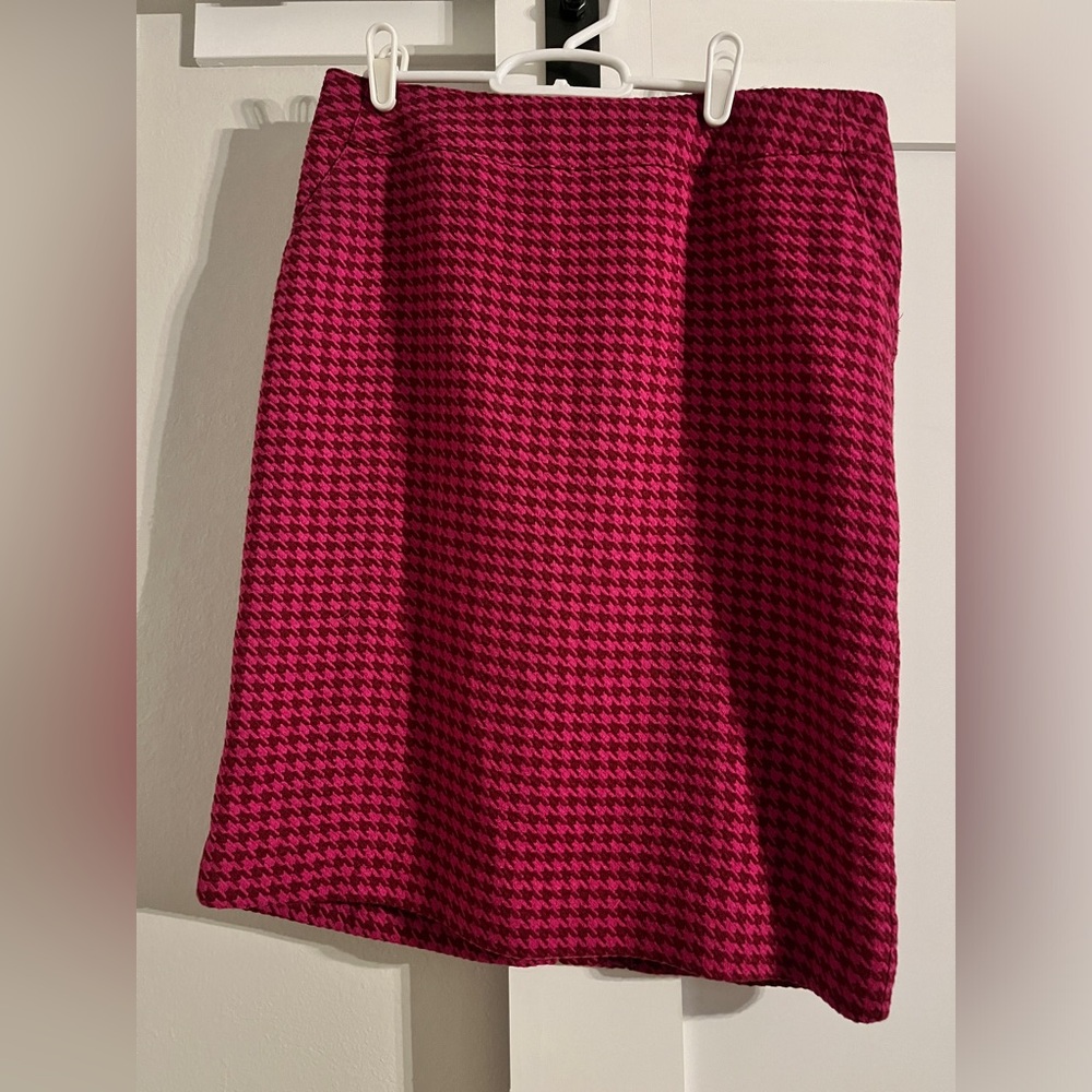 Merona Pink Houndstooth Pencil Skirt